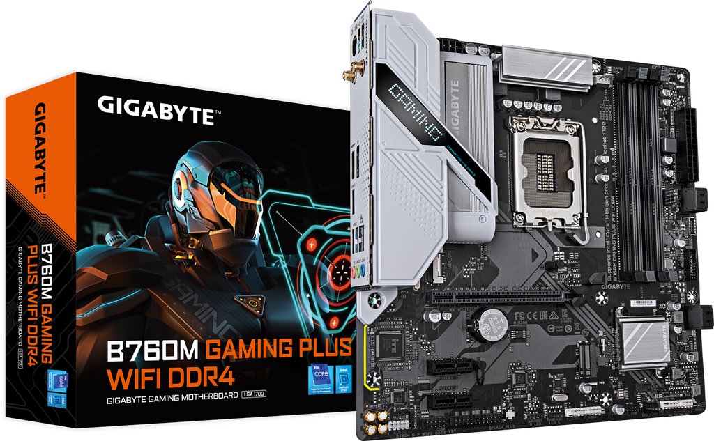 Placa Madre Gigabyte B760M GAMING PLUS WIFI mATX LGA1700 DDR4