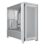 Gabinete Corsair 4000D Airflow Frame Mid-Tower Blanco Modular Vidrio Templado