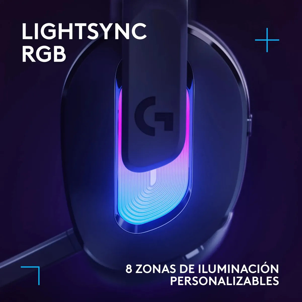 Audífono Gamer Logitech G522 Lightspeed Inalámbrico 2.4GHz RGB Negro