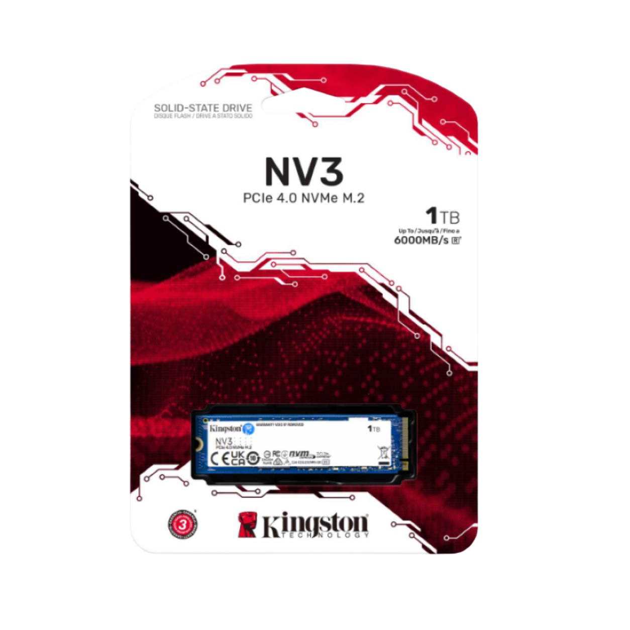 SSD Kingston NV3 1TB M.2 2280 NVMe PCIe 4.0 x4 6000MB/s