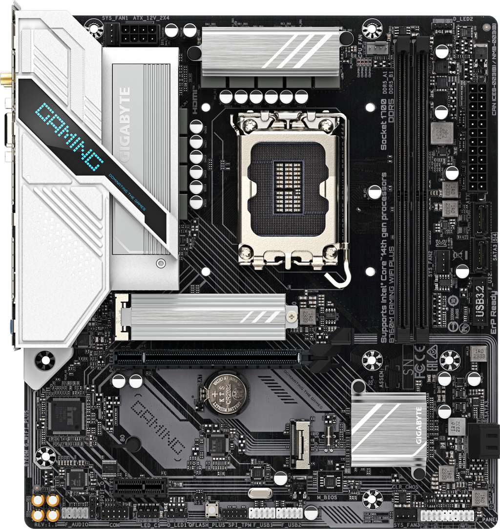 Placa Madre Gigabyte B760M GAMING PLUS WIFI mATX LGA1700 DDR4