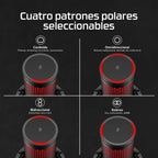 Micrófono HyperX QuadCast 2 USB Streaming Gaming 24bit/96kHz 4 Patrones Polares