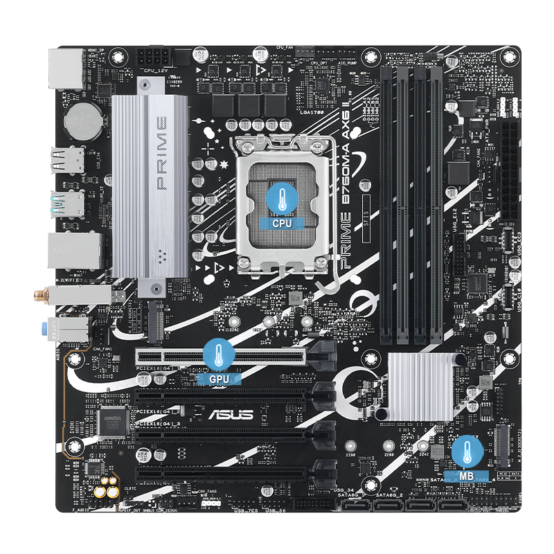 Placa Madre ASUS PRIME B760M-A AX6 II mATX LGA1700 DDR5