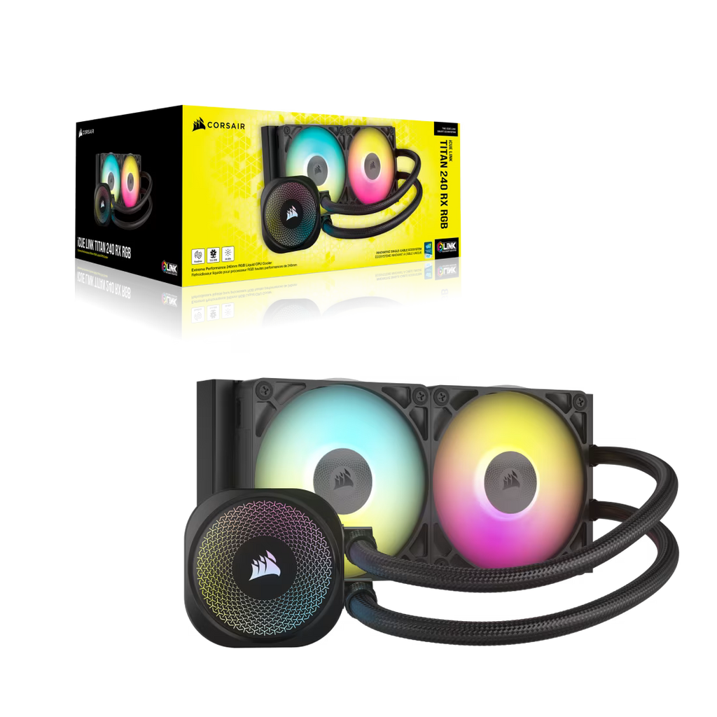Refrigeración Líquida Corsair iCUE Link Titan 240 RX RGB 240mm LGA1851/1700 AM5/AM4