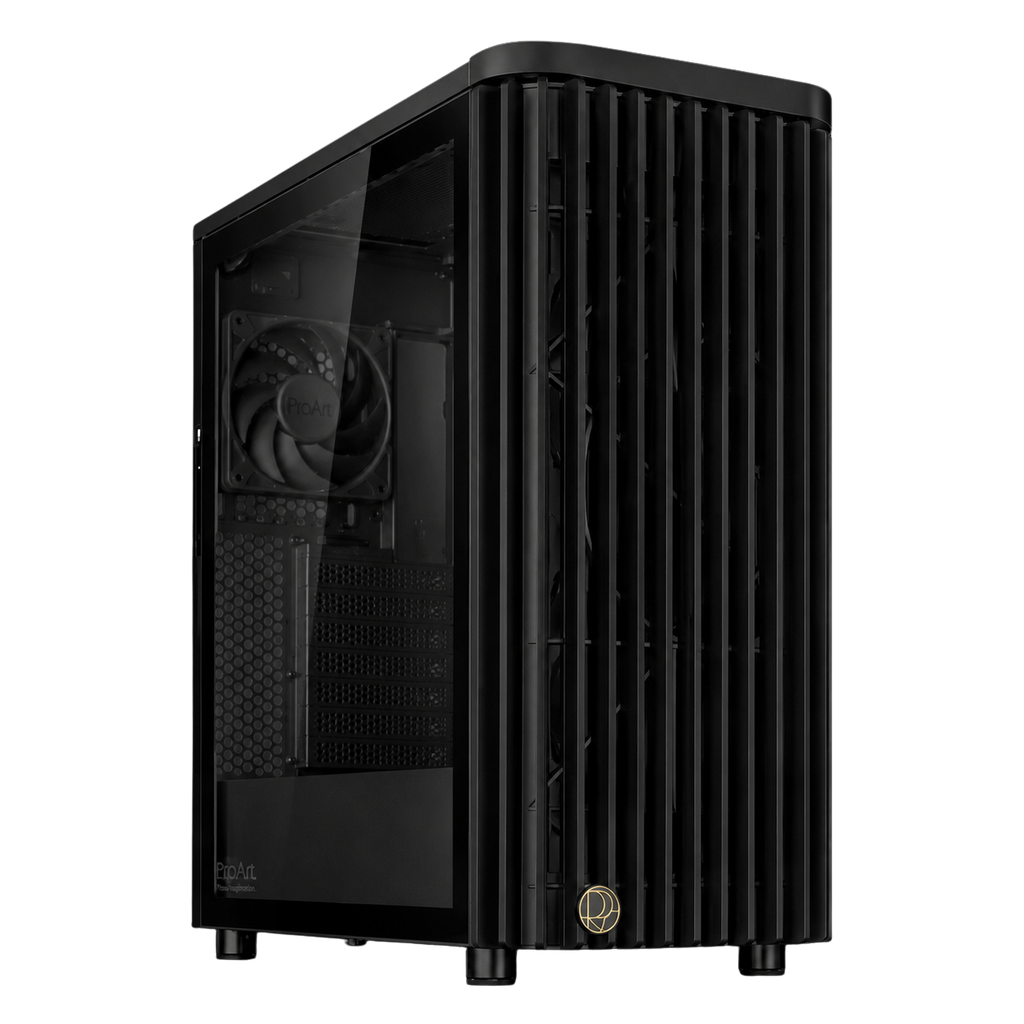 Gabinete ASUS ProArt PA401 Wood Edition ATX Vidrio Templado 3 Ventiladores Negro
