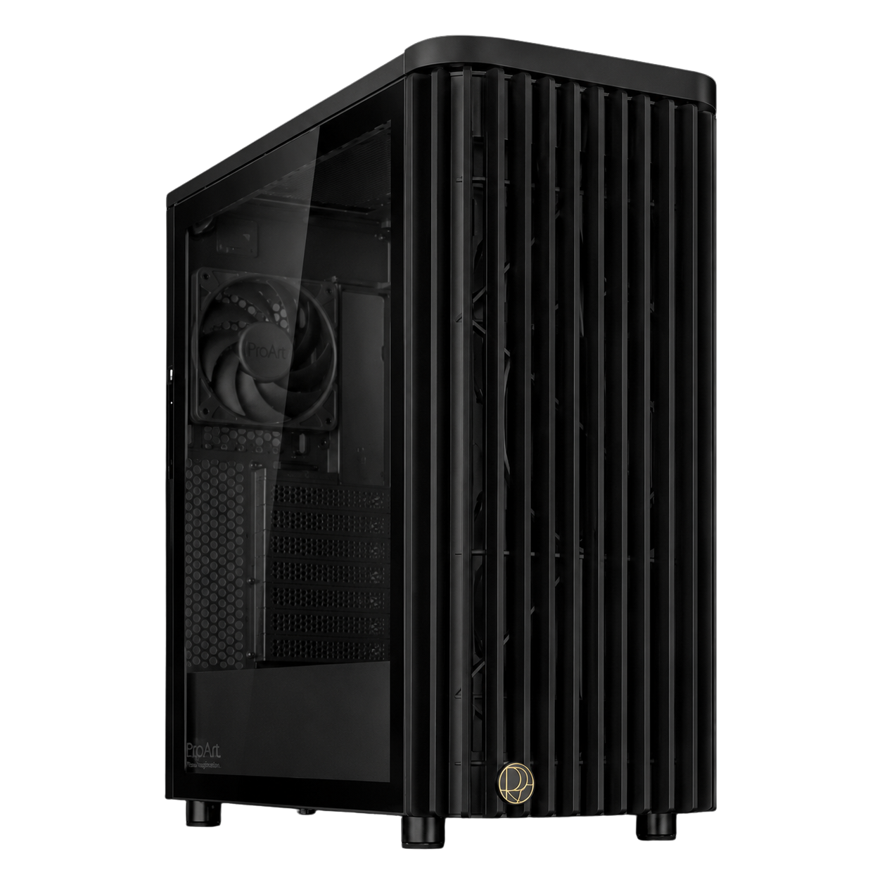 Gabinete ASUS ProArt PA401 Wood Edition ATX Vidrio Templado 3 Ventiladores Negro