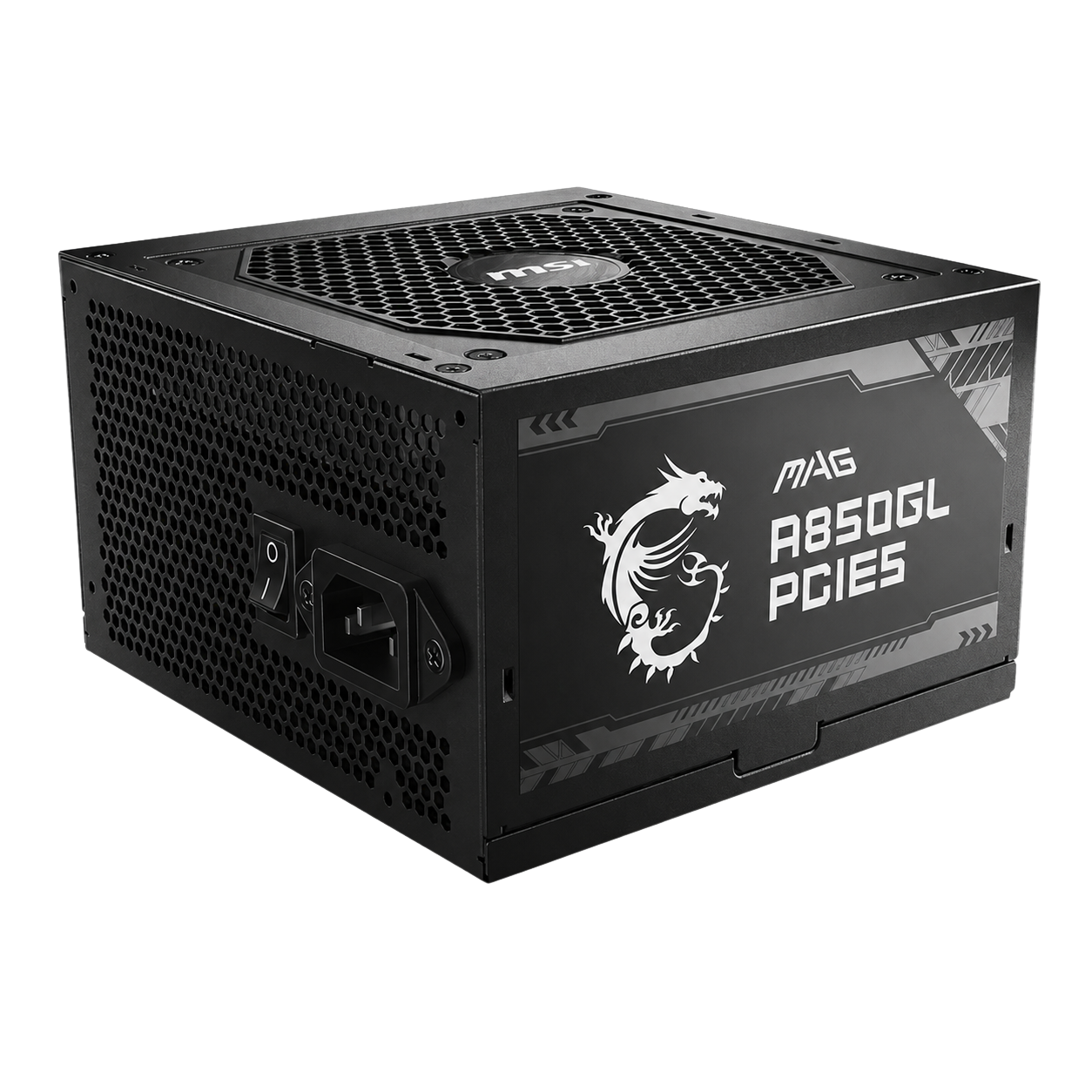 Fuente de Poder MSI MAG A850GLS PCIE5 850W 80 Plus Gold ATX 3.1 Full Modular Negra