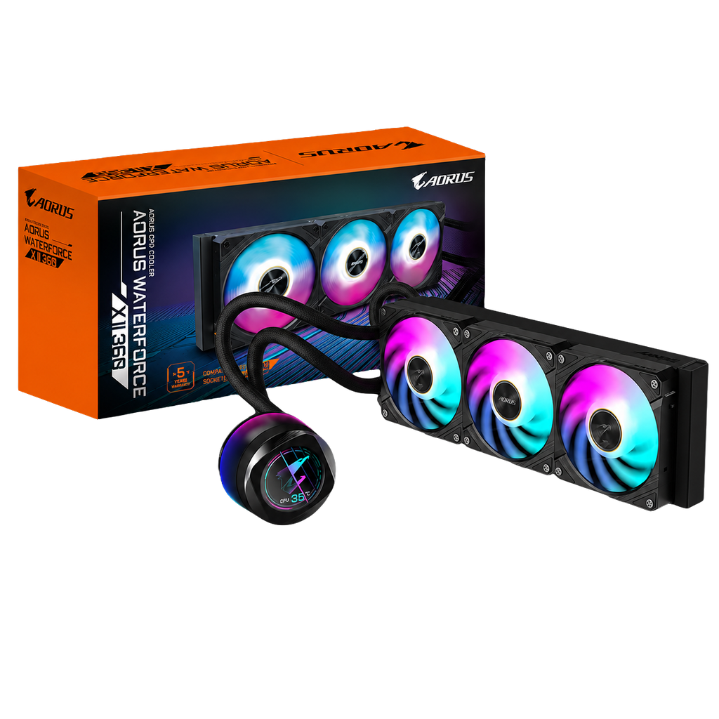 Refrigeración Líquida Gigabyte AORUS Waterforce X II 360mm LCD ARGB LGA1851/AM5