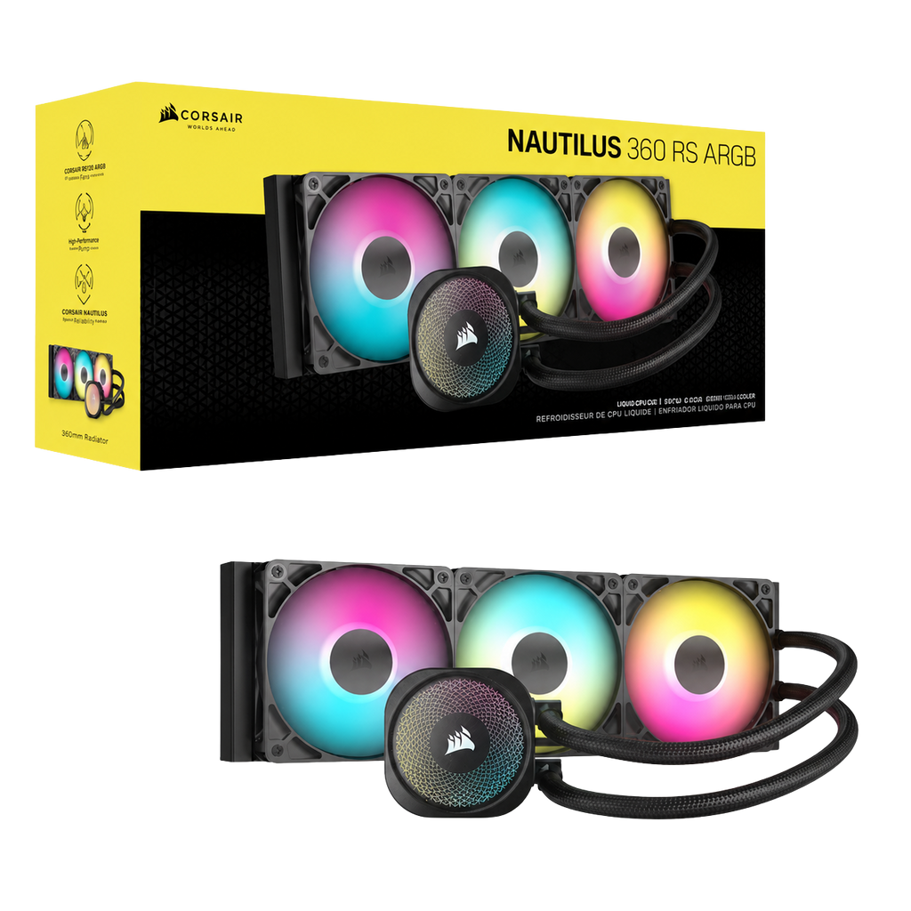 Refrigeración Líquida Corsair Nautilus 360 RS ARGB 360mm LGA1851/1700 AM4/AM5