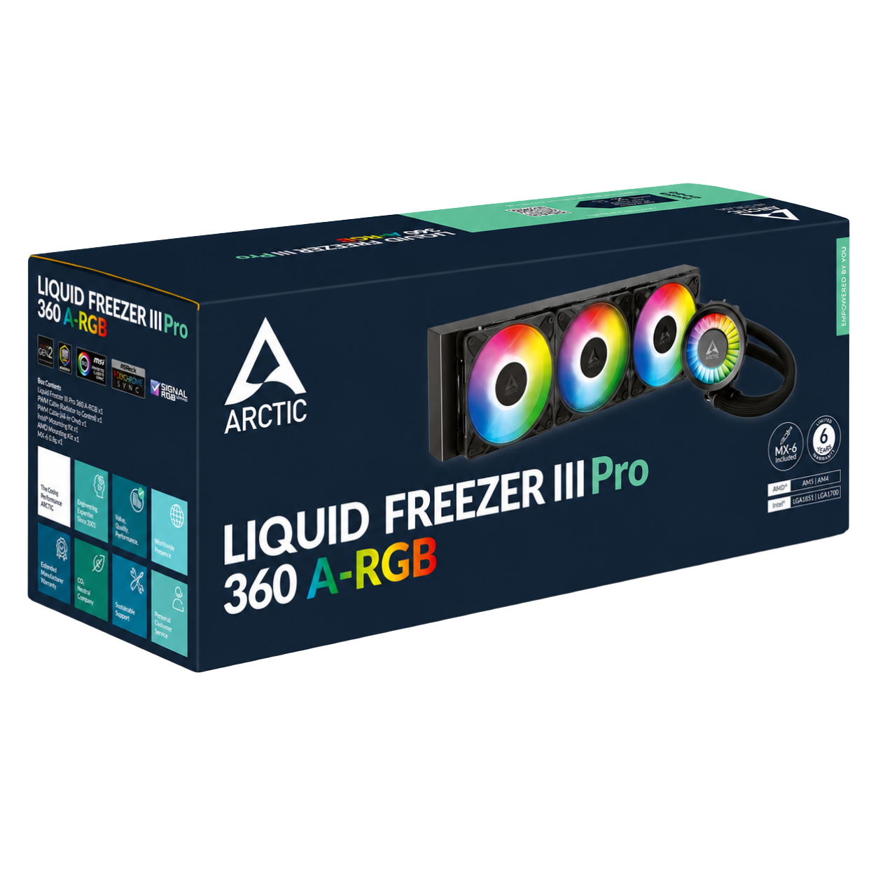 Refrigeración Líquida ARCTIC Liquid Freezer III 360 Pro Black A-RGB 360mm Intel/AMD