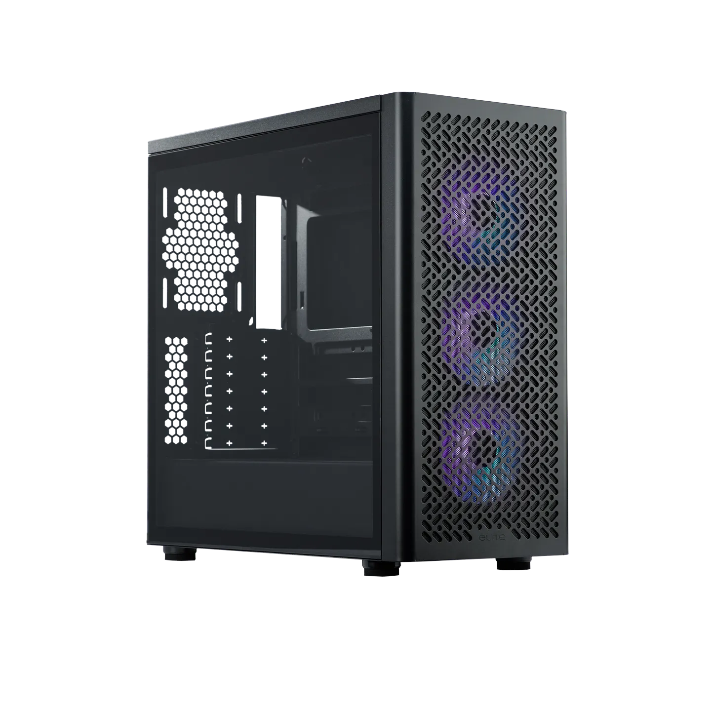Gabinete Cooler Master Elite 502 ARGB 4 Ventiladores ATX Mid-Tower Negro