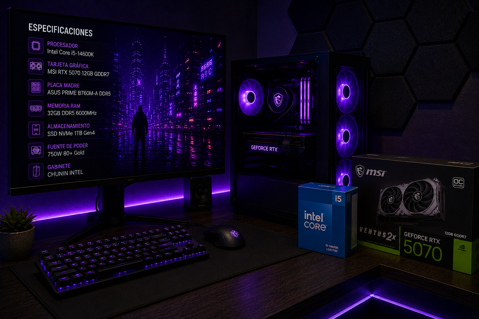 PC Gamer Reikobyte CHUNIN — Intel Core i5-14600K + RTX 5070 12GB