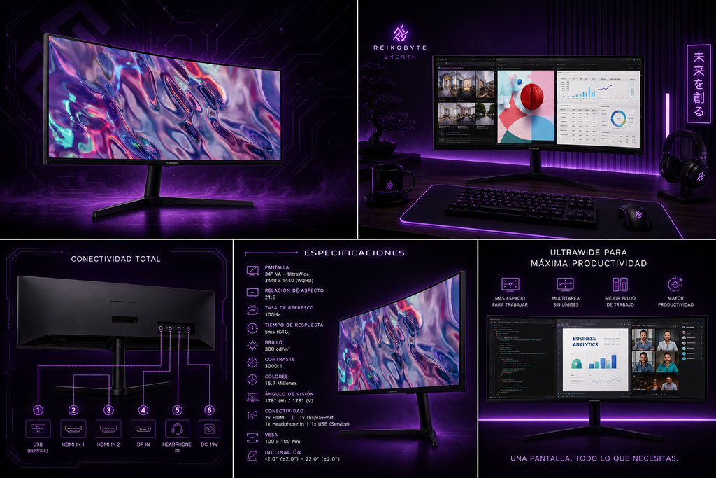 Monitor Samsung ViewFinity S5 34" Ultrawide Ultra WQHD 100Hz VA 5ms AMD FreeSync HDR10