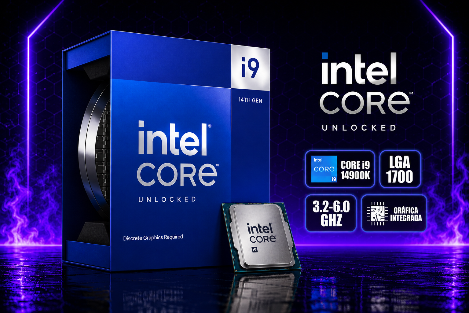 Procesador Intel Core i9-14900K 3.2GHz 24 Núcleos LGA1700 Sin Cooler
