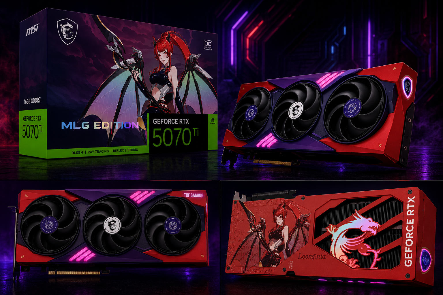 Tarjeta Gráfica MSI GeForce RTX 5070 Ti 16GB GDDR7 MLG Edition