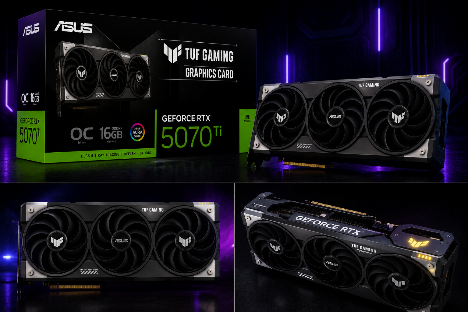 Tarjeta Gráfica ASUS TUF Gaming GeForce RTX 5070 Ti 16GB GDDR7 OC Edition