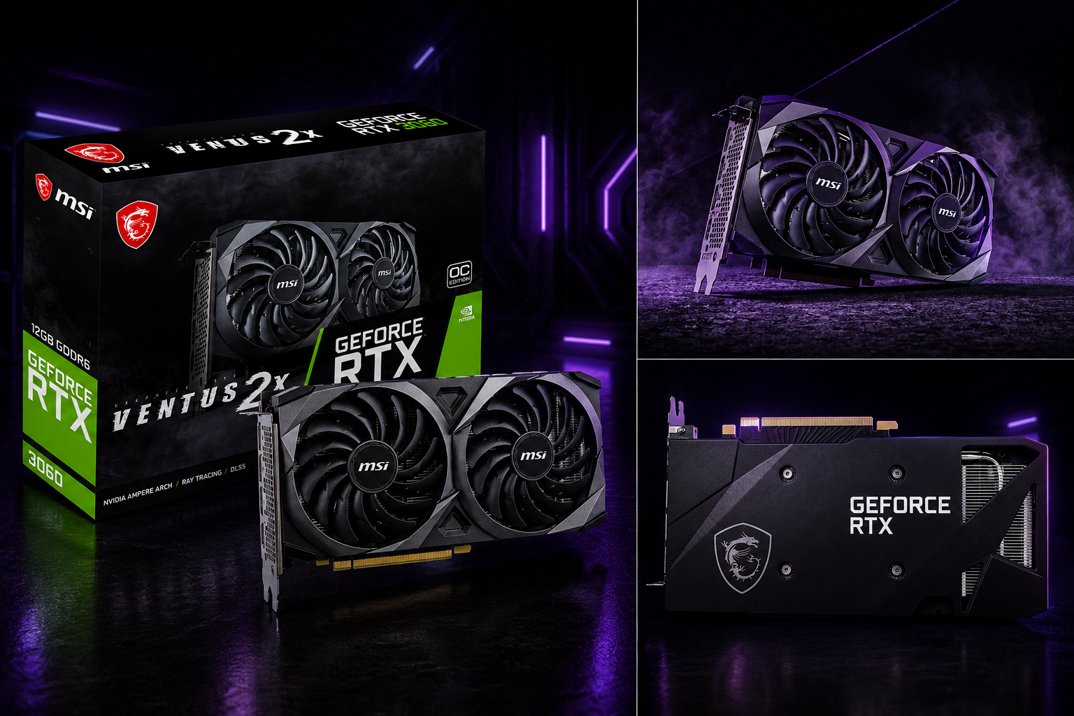 Tarjeta Gráfica MSI GeForce RTX 3060 12GB GDDR6 VENTUS 2X OC