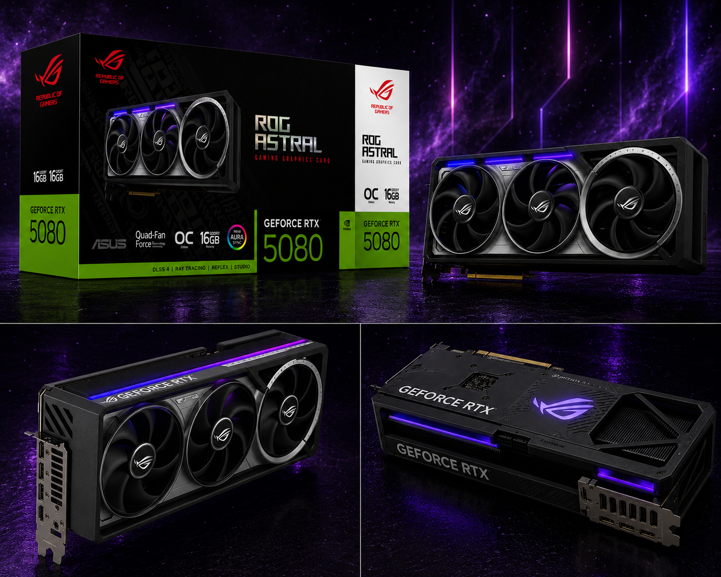 Tarjeta Gráfica ASUS ROG ASTRAL GeForce RTX 5080 16GB GDDR7 OC Gaming