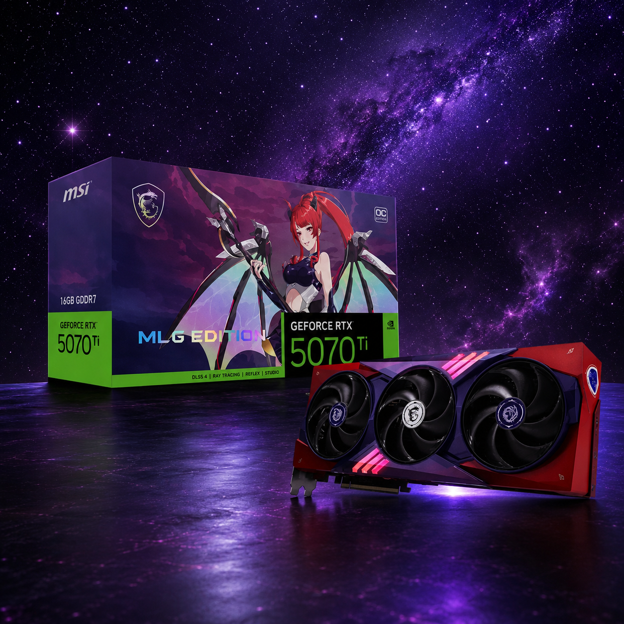 Tarjeta Gráfica MSI GeForce RTX 5070 Ti 16GB GDDR7 MLG Edition