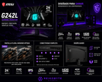 Monitor Gamer MSI G242L E14 23.8" FHD 144Hz IPS 1ms AMD FreeSync Negro