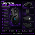 Mouse Gamer Inalámbrico Logitech G502 Lightspeed Óptico 16000 DPI 11 Botones Negro